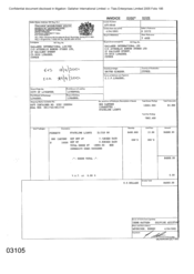 [Invoice from Atteshlis Bonded Stores Ltd on behalf of Gallaher International Limited regarding 800 Cartons Cigarettes-Stateline Lights]