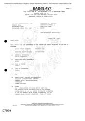 [Letter from Barclays Bank PLC to Gallaher International Ltd regarding ...