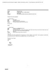 [Letter from Peter Redshaw to Nigel Espin regarding business entities and persons Gall will not sell to]