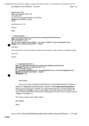 [Email from Nigel Espin to Jeff Jeffery regarding Sovereign counterfeit]