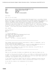 [Email from Antonie Camilleri to Nigel Espin regarding Malta-Sovereign cigarettes]