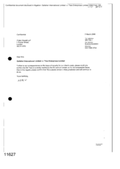 [Letter from Arzv to Picton Howell LLP regarding Gallaher International Limited v Tlais Enterprises Limited]