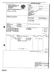 [Export Invoive from Gallaher International Limited to Tlais Enterprises Ltd Regarding Dorchester Int Light]