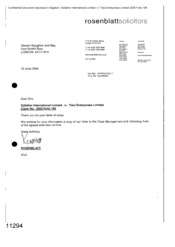 [Letter from Rosenblatt to Messrs Slaughter and May regarding the attached letter to the Case Management Unit and the agreed extension of time]