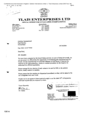 [Letter from M Clarke to Paul Murden regarding samples of Gold Bold and LD brands]