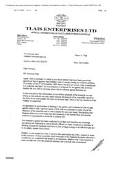 [Letter from P Tlais to Norman Jack regarding increase of prices]