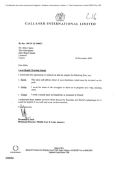 [ A letter from Norman BS Jack to Mike Clarke regarding Local Health Warning Stocks]