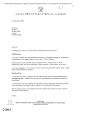 [Letter from Norman BS Jack to J Livie regarding points of discussions]