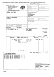 [Invoice from Gallaher International Limited to Tlais Enterprises Ltd for Sovereign Classic]