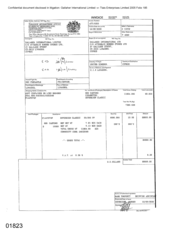 [ Gallaher International Limited Invoice for Atteshlis Bonded Stores Ltd on Sovereign Classic Cigarettes]