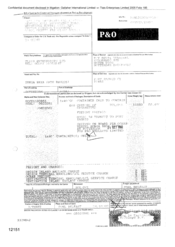 [Bill of Lading from Gallaher International Limited to P & O Nedlloyd Ltd on 800 cartons cigarettes]