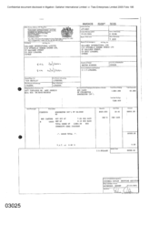 Invoice for Atteshlis Bonded Stores Ltd on behalf of Gallaher International Limited Regarding 800 Cartons Cigarettes-Dorchester Int'L