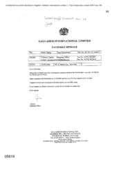 Gallaher Intenational Limited [Memo from Victoria Caplen to Mike Clarke Regarding Copy of bills for container destined for Port Rashid]