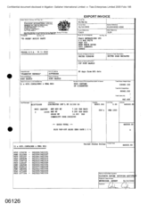 [Export Invoice from Tlais Enterprises Ltd on behalf of Gallaher International Limited on Dorchester Int L FF]