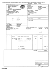 [Invoice from Gallaher International Limited to Namelex Limited for Mayfair Regular]