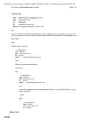 [Email from Mark Rolfe to Ben Hartley regarding status of businessman order for Tlais]