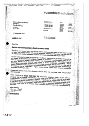 [Letter from Rosenblatt to Messrs Slaughter & May regarding Gallaher International Limited and Tlais Enterprises Limited]