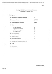 [Agenda for the meeting with Mike Barrett & Duncan McCallum held on 20040128]