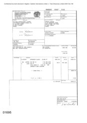 [Sovereign Classic cigarette invoice for Namelex Limited]