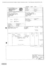 [Invoice from Atteshlis Bonded Store Ltd on behalf of Gallaher International Limited regarding 800 Cartons of Cigarettes Stateline]