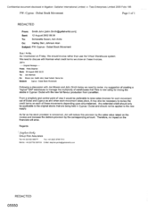 [Email from John Smith to Susan Schiavetta and Anita Ash regarding Cyprus - Dubai stock movement]