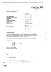 [Letter from Garry Lawrinson to Don Macleod regarding the CTIT ref BP43/05]