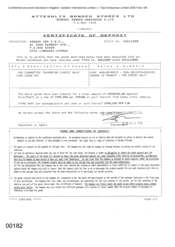 [Certificate of deposit from Banque SBA IBU to Atteshlis Bonded Stores Ltd on Sovereign Classic]