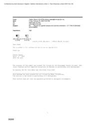 [Letter from Tapley Sharon to Nigel Espin regarding request for cigarette analysis and customer information]