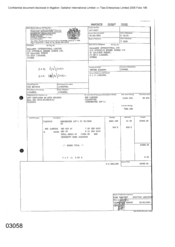 Invoices of 800 cartons of cigarettes Dorchester Int'l FF