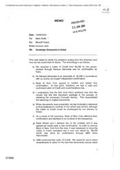 Gallaher International [Memo from Norman Jack to Mark Rolfe regarding Sovereign shipment to Dubai]