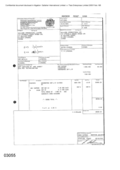 [Invoice from Atteshlis Bonded Stores Ltd on behalf of Gallaher International Limited regarding Dorchester Int'l FF Cigarettes]