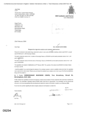 [Letter from Joe Daly to Nigel Espin regarding request for cigarette analysis and customer information]