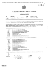 Gallaher Limited[Memo form Norman BS Jack to Sue James regarding goods in bond-Cyprus and Dubai]