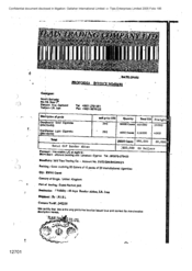 [Letter from Tlais Trading Co Ltd regarding proforma invoice]