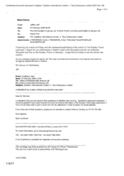 [Letter from Jeff Jeffery to Paul Gerrard, Andrew Pavlinic regarding Gallaher International Limited vs Tlais Enterprises Limited]