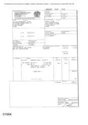 [Invoice from Atteshlis Bonded Store Ltd on behalf of Gallaher International Limited on Sovereign Classic]