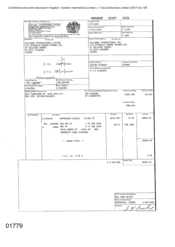 [Sovereign Classic cigarette invoice for Gallaher International Ltd regarding 800 cartons of cigarettes]