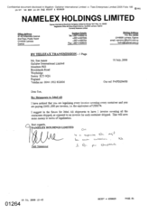 [Letter from Fadi Nammour to Sue James regarding shipments to Jebel Ali]