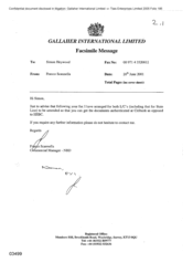 [Letter from Franco Scannella to Simon Heywood regarding L/C's arrangement]