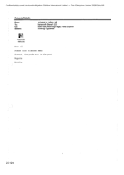 [Letter from Jeff Jeffery to Stewart Hainsworth regarding Sovereign cigarettes]