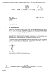 [Letter from Norman Jack to P Plais regarding Sovereign in Dubai]