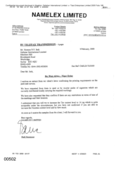 [Letter from Fadi Nammour to Norman BS Jack regarding West Africa- Niger Order]