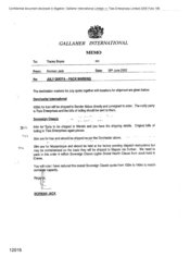 Gallaher International[ Memo from Norman Jack to Tracey Boyes regarding July Quota-Pack Marking]