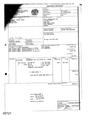 [Export Invoice from Gallaher International Limited to Tlais Enterprises Ltd for Dorchester Int'l FF cigarettes]