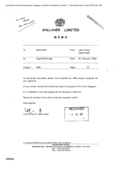 Gallaher Limited[Memo from Luke Fulvey and Suhail Saad to Mark Rolfe regarding NBD project proposal on 20020213]