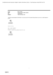 [Email from Gerald Barry to Norman Jack regarding Tlais Sovereign loan]