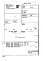 [Export Invoice from Gallaher International by Victoria Caplen in regards to Dorchester Intl]