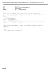 [Email from Fawez Mounif to Gerry Silverside regarding Minutes from meeting]