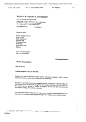 [Letter from Yousef S Khalilieh to Tom Keevil regarding Gallaher Supplies to Iraq in 2000-2001]