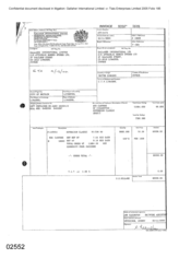 [Invoice from Atteshlis Bonded Stores Ltd on behalf of Gallaher International Limited regarding Sovereign Classic Cigarettes]